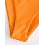 High Leg Knot Bikini Set - Orange L