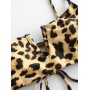  V-wired Leopard High Leg Bikini Swimsuit - Leopard M
