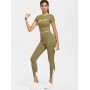 Cut Out Sporty Tee - Army Green M