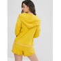 Distressed Pocket Hooded Jacket - Yellow L