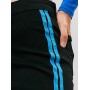 Roll Hem Striped Panel Pocket Jean Shorts - Black S