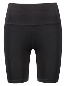 Gym Wide Waistband Pocket Biker Shorts - Black M