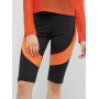 High Waisted Color Block Biker Shorts - Black L