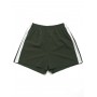  Color Block High Waisted Shorts - Dark Forest Green M