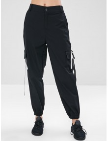  Zipper Cargo Pants - Black S