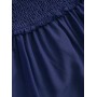  Tassels Smocked Solid Two Pieces Suit - Deep Blue S