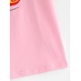 Angel Graphic Short Sleeve Crop T-shirt - Pink S