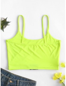 Neon Buckled Cami Top - Green Yellow S