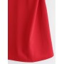  Ruffles Sleeveless A Line Dress - Ruby Red Xl
