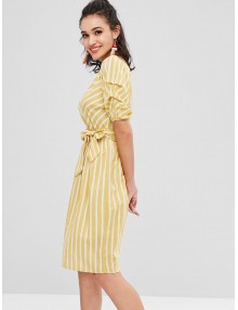 Striped Smock Dress - Corn Yellow