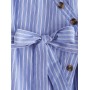  Buttoned Stripes Cami Dress - Blue Koi M