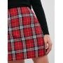  Plaid Print High Waisted Mini Skirt - Multi-b S