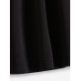  Mock Button Ruffle Mini Skirt - Black L