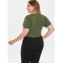 Plus Size Surplice Bodysuit - Green 1x