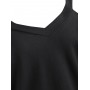 Plus Size Cold Shoulder T-shirt - Black 5xl