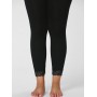Plus Size Lace Hem Capri Leggings - Black Xl